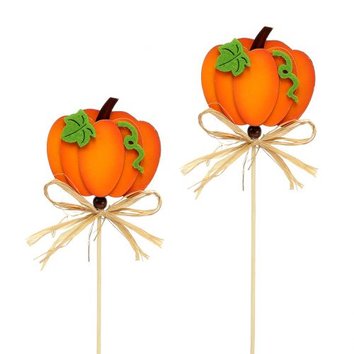 Floristik21 Kürbis-Stecker Orange 32cm 12St