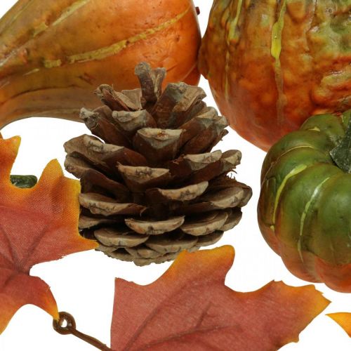 Floristik21 Kürbis Deko Zapfen Herbstblätter Herbst Deko Set 5-11cm