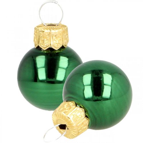 Mini Weihnachtskugeln Glas Grün Matt/Glänzend Ø2cm 45St