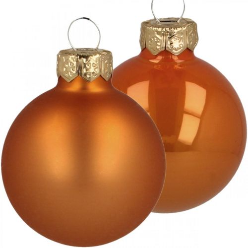 Artikel Weihnachtskugeln Glas Orange Kugeln Matt/Glänzend Ø4cm 60St