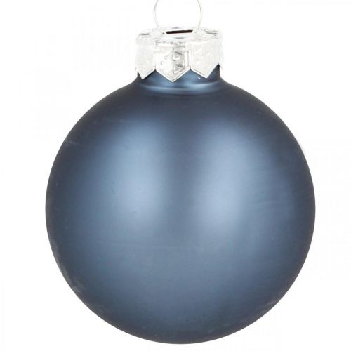 Artikel Weihnachtskugeln Glas Blau Matt Glänzend Ø5,5cm 26St