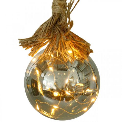 Floristik21 LED Kugel Innen Ø10cm getönt 15L Warmweiß Timer