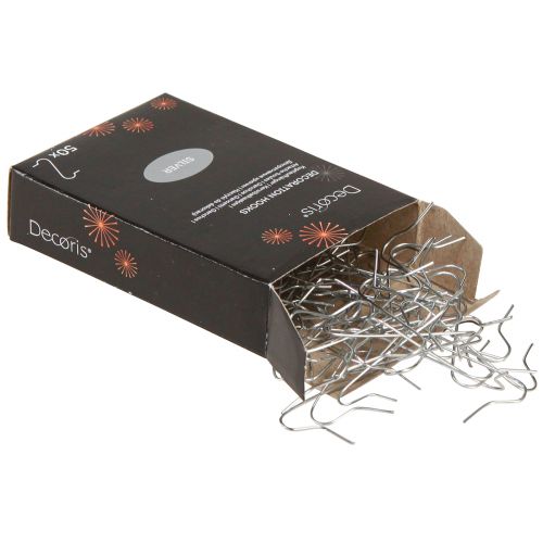 Artikel Kugelaufhänger Silber 35mm für Weihnachtskugeln 50er Set - Glanzvolle Baumdeko