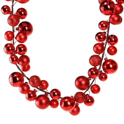 Kugelgirlande Rot 160cm Weihnachtsdeko Baumgirlande