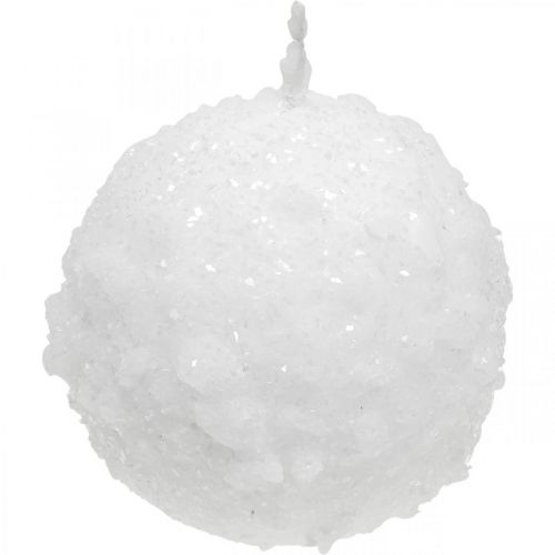 Floristik21 Adventskerzen, Kugelkerze, Schneeballkerzen 80mm 4 St