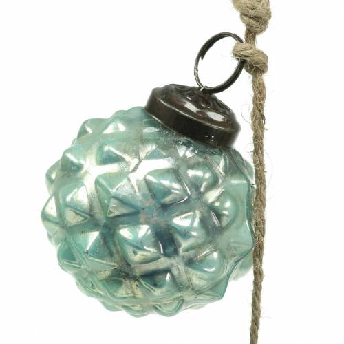 Floristik21.de Weihnachtsdeko Girlande Christbaumkugeln hellblau 120cm