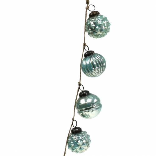 Weihnachtsdeko Girlande Christbaumkugeln hellblau 120cm