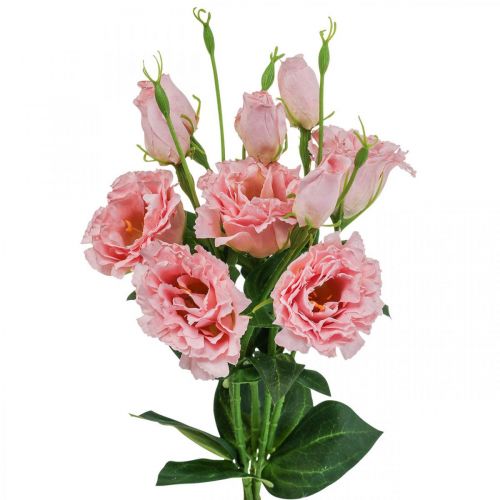 Floristik21 Kunstblumen Lisianthus Rosa künstlich Seidenblumen 50cm 5 St