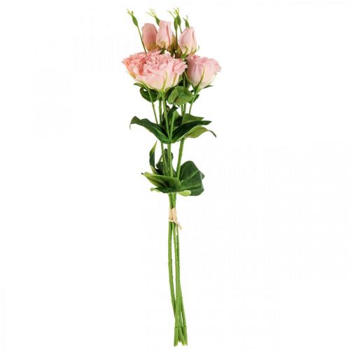 Floristik21 Kunstblumen Lisianthus Rosa künstlich Seidenblumen 50cm 5 St