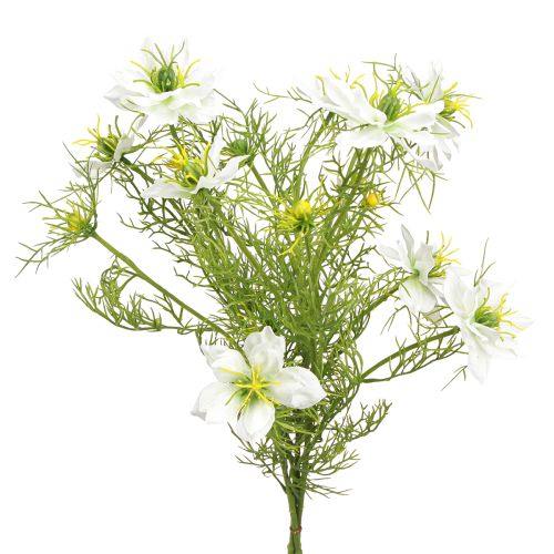 Floristik21 Kunstblumen Weiße Nigella Jungfer im Grünen 67cm 3 St - Elegante Deko für Ihr Event