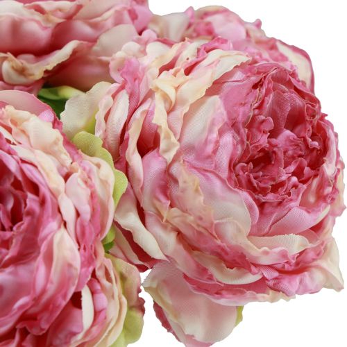 Artikel Kunstblumen Deko Künstliche Pfingstrosen Rosa Antik 27cm 7 St