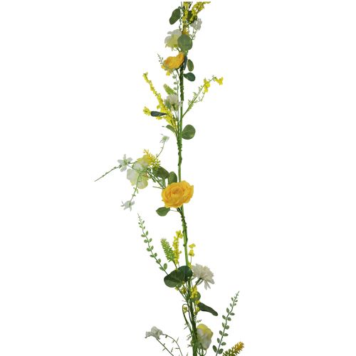 Floristik21 Kunstblumen Dekohänger Frühling Sommer Gelb Weiß 150cm