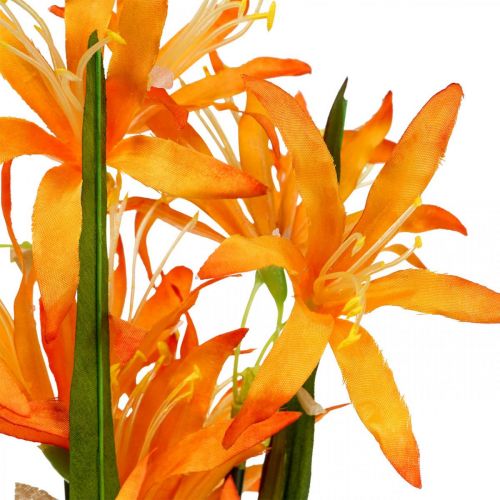 Floristik21 Kunstblumen Nerine Orange Guernseylilien Herbstblumen 48cm