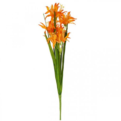 Floristik21 Kunstblumen Nerine Orange Guernseylilien Herbstblumen 48cm