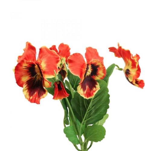 Floristik21 Kunstblumen, Seidenblumen, Stiefmütterchen Orange 29cm