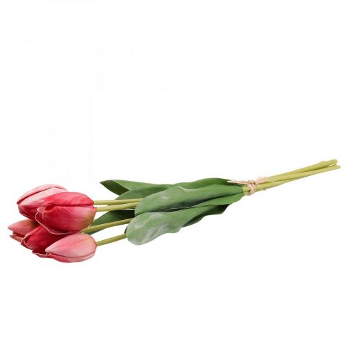 Floristik21 Kunstblumen Tulpe Rot, Frühlingsblume 48cm 5er-Bund