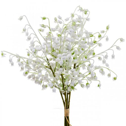 Floristik21 Kunstblumen, künstliche Maiglöckchen Deko Weiß 38cm 5St