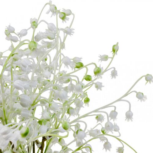 Floristik21 Kunstblumen, künstliche Maiglöckchen Deko Weiß 38cm 5St