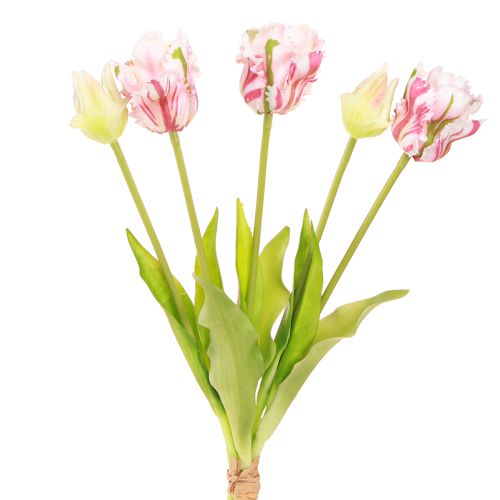Artikel Kunstblumenstrauß Papageientulpen Real Touch 40cm Künstliche Tulpen kaufen