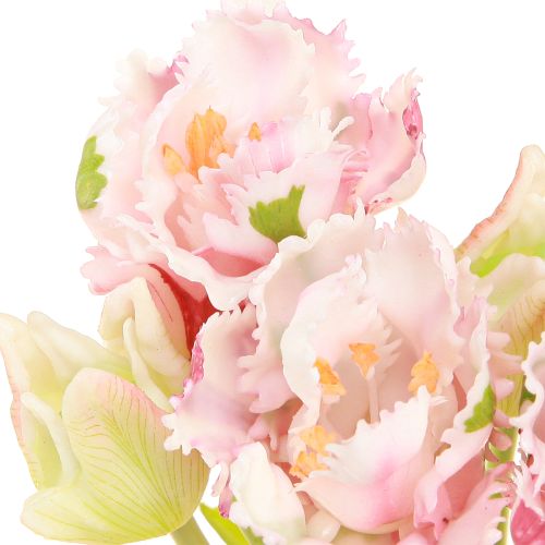 Artikel Kunstblumenstrauß Papageientulpen Real Touch 40cm Künstliche Tulpen kaufen