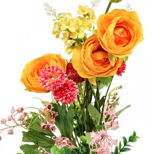 Floristik21 Kunstblumenstrauß Künstliche Rosen Wiesenblumen 59cm
