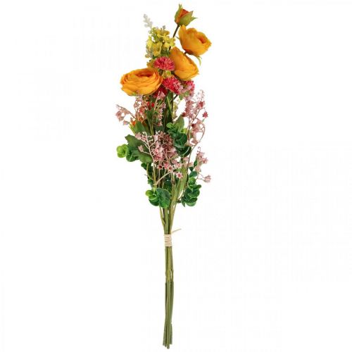 Floristik21 Kunstblumenstrauß Künstliche Rosen Wiesenblumen 59cm