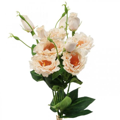 Floristik21 Kunstblumen Lisianthus künstlich Creme 51cm Blumendeko 5St