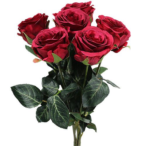 Rose Bauernrose Seidenblume Kunstblume 77 cm 264494 rot  F7 