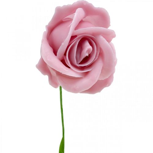 Artikel Kunstrosen Rosa Wachsrosen Deko Rosen Wachs Ø6cm 18 St