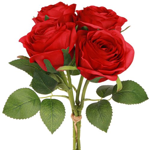 Artikel Kunstrosen Rote Rosen Dekoblumen Ø6cm H50cm 4er-Set für Hochzeit Tischdeko