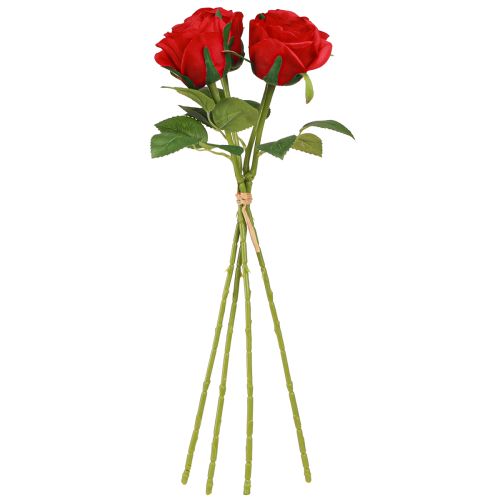Artikel Kunstrosen Rote Rosen Dekoblumen Ø6cm H50cm 4er-Set für Hochzeit Tischdeko