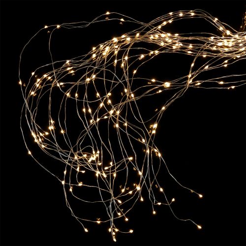 LED-Lichterbündel für innen und außen 640er 1,9m Silber/Warmweiß