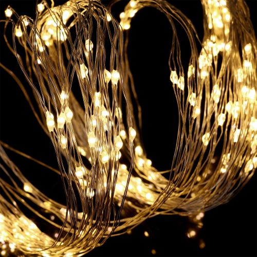 LED-Lichterbündel für innen und außen 640er 1,9m Silber/Warmweiß
