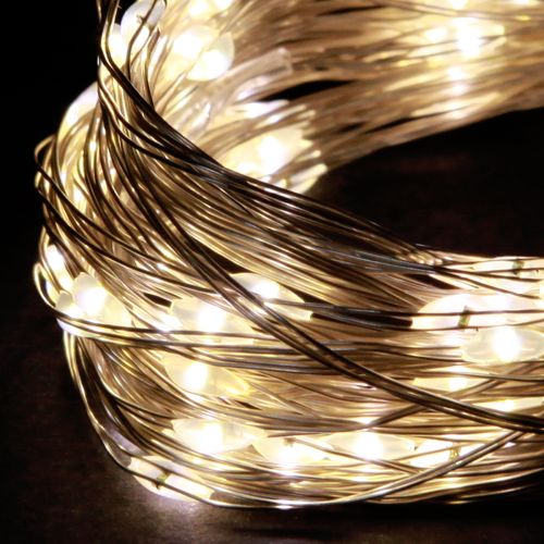 Artikel LED Lichterkette Warmweiß 100 Micro LEDs Timer Stromsparend Innen