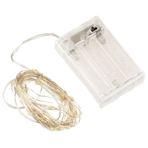 Artikel LED-Lichterkette mit 50 warmweißen LEDs für Batteriebetrieb – 5 m Kupferdraht für flexible Dekoration