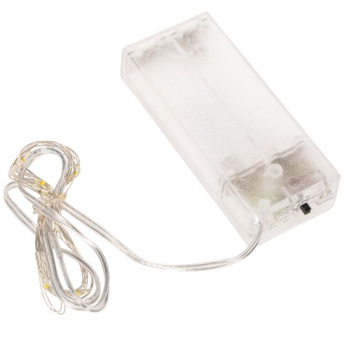 Lichterkette Kunststoff Warmweiß 1m 10 LEDs Batterie Innenbereich | Floristik21.de