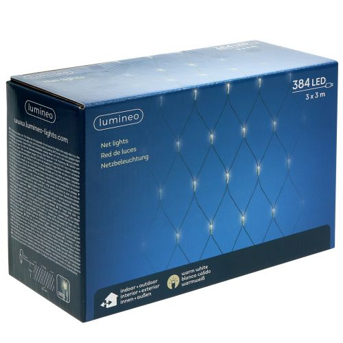 LED Lichternetz 384 Warmweiß 3m x3 m für Außen