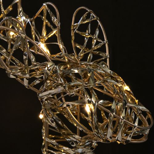 Artikel LED Rentier Weihnachtsdeko Metall Gold H40cm für festliche Stimmung