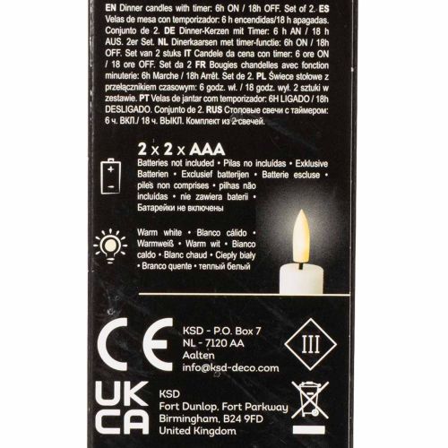 LED-Spitzkerzen aus Echtwachs,