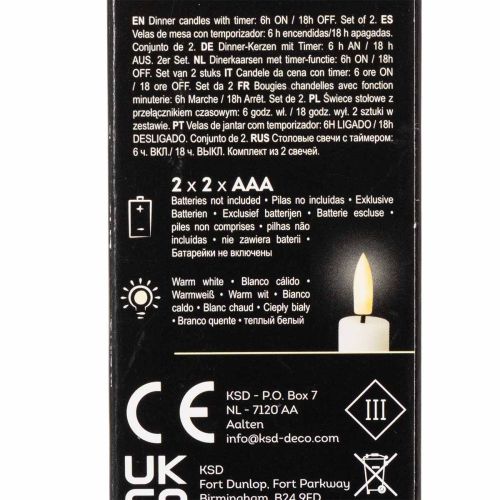 LED-Spitzkerzen aus Echtwachs,
