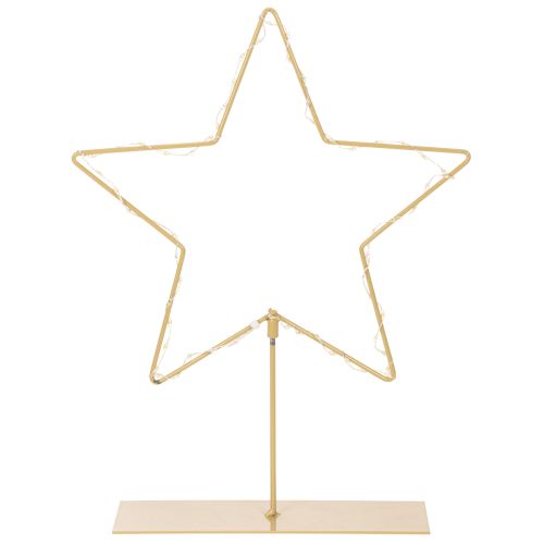 LED-Stern Tischdekoration Metall Gold 33 cm Batteriebetrieben Innenbereich einkaufen | Floristik21.de