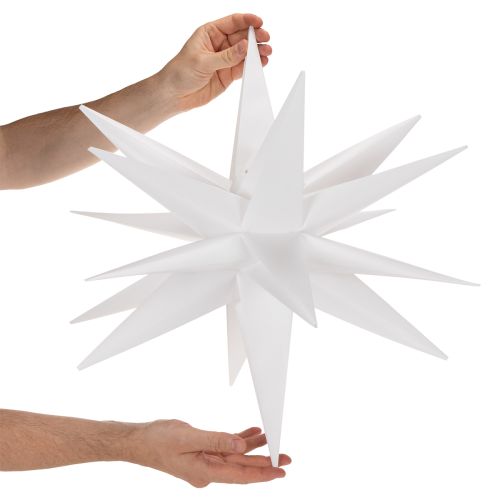 LED Stern Weihnachtsstern Kunststoff Warmweiß 60 cm Timer Outdoor | Floristik21.de