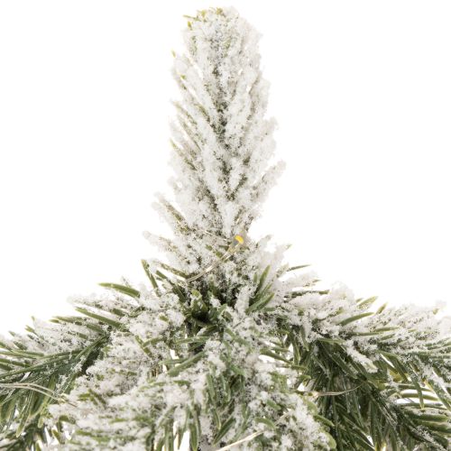 Kunstpflanze Tannenbaum 50cm beschneit LED Jutesack innen Batteriebetrieben | Floristik21.de