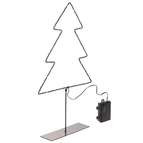 Artikel LED Weihnachtsbaum aus Metall, batteriebetrieben, 47 cm, schwarz, Innenbereich