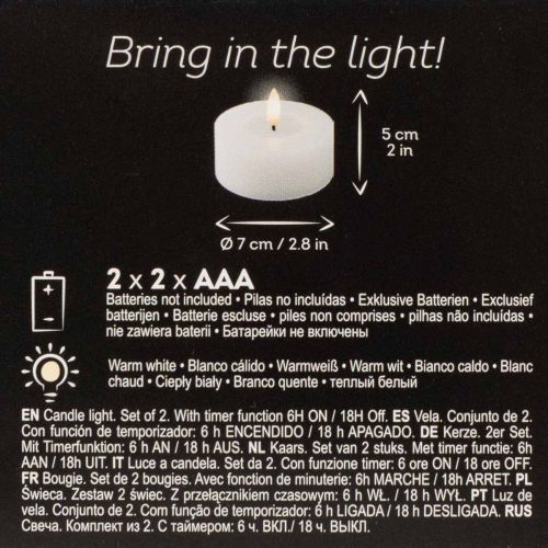 LED-Teelichter aus Echtwachs,