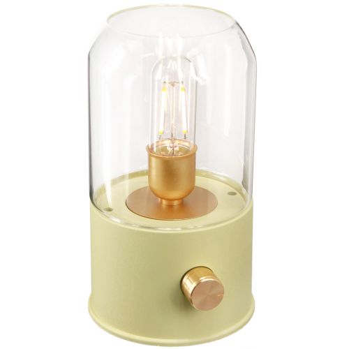Floristik21 LED Tischlampe Retro Pistaziengrün Vintage Warmweiß 19,5cm