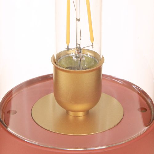 Artikel LED Tischlampe Retro Leuchte Warmweiß Braun Vintage Tischleuchte dimmbar USB-C 19,5cm