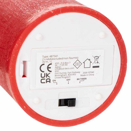 LED-Stumpenkerze aus