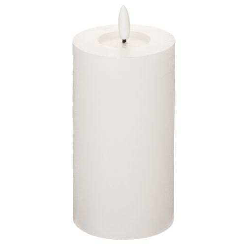 Artikel LED Stumpenkerze Echtwachs flackernd Timer Ø7cm H16cm Weiß