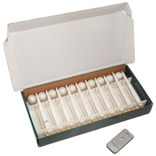 Floristik21 LED Weihnachtsbaumkerzen Kabellos Remote 15,5cm 10 St – Stimmungsvolle Weihnachtsbeleuchtung